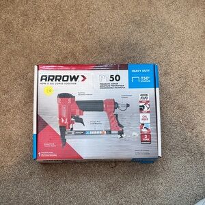 Arrow PT50 Heavy Duty Pneumatic Stapler in Red and Black